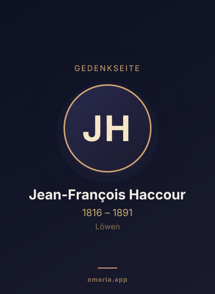 Gedenkportrait von Jean-François Haccour