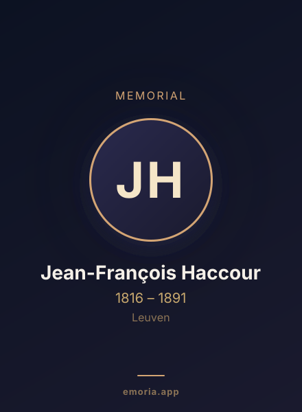 Memorial portrait of Jean-François Haccour