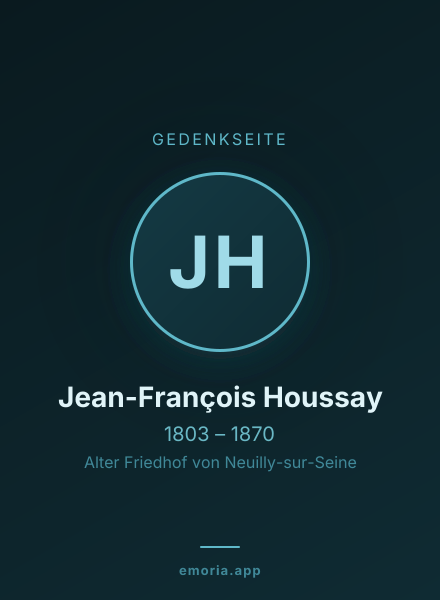 Gedenkportrait von Jean-François Houssay