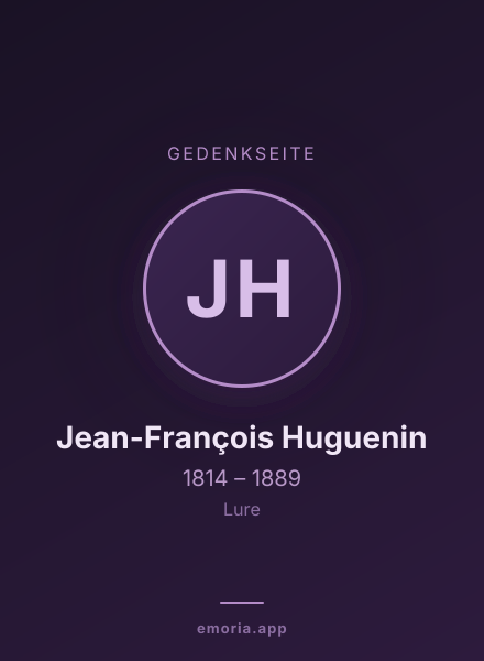 Gedenkportrait von Jean-François Huguenin