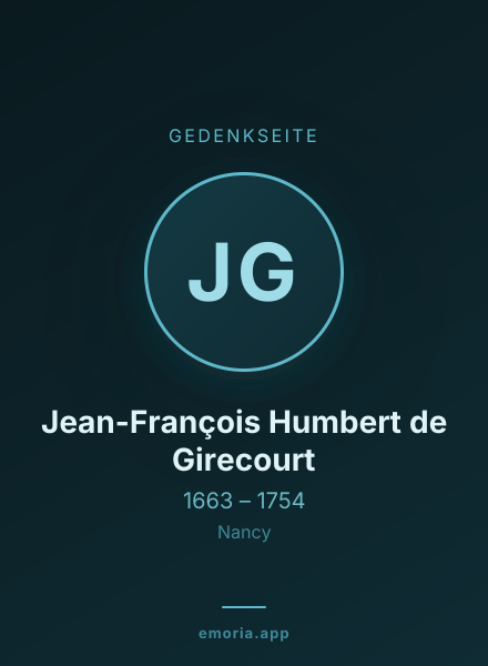 Gedenkportrait von Jean-François Humbert de Girecourt
