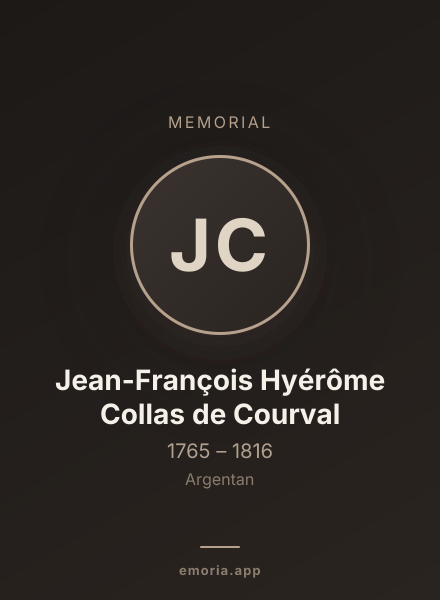 Memorial portrait of Jean-François Hyérôme Collas de Courval