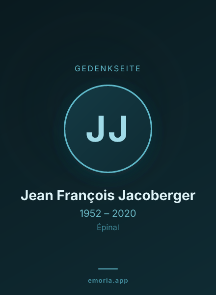 Gedenkportrait von Jean François Jacoberger