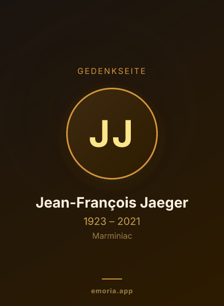Gedenkportrait von Jean-François Jaeger