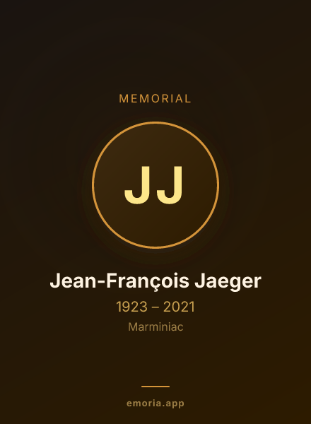 Memorial portrait of Jean-François Jaeger