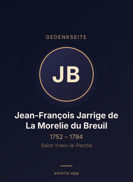 Gedenkportrait von Jean-François Jarrige de La Morelie du Breuil