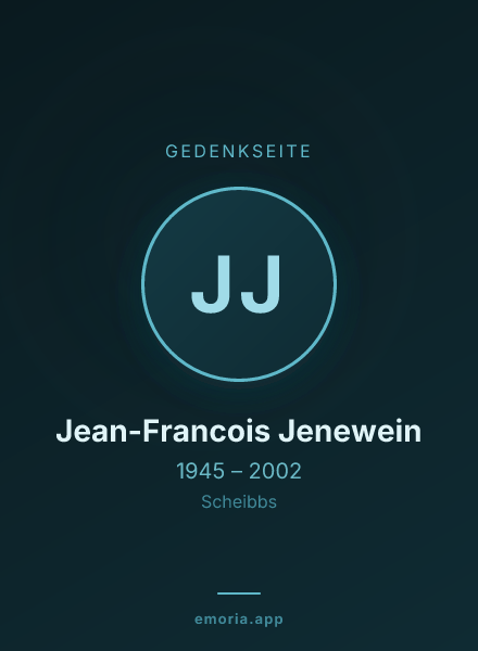 Gedenkportrait von Jean-Francois Jenewein
