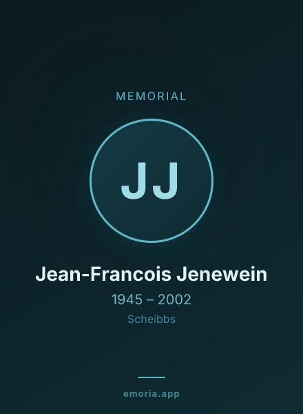 Memorial portrait of Jean-Francois Jenewein