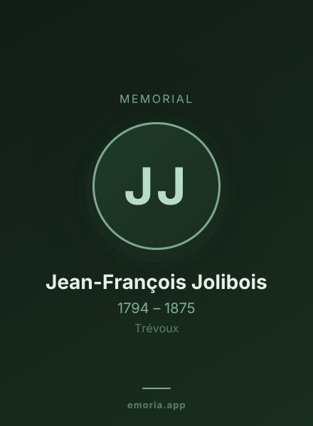 Memorial portrait of Jean-François Jolibois