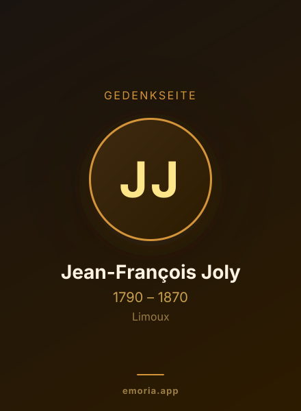 Gedenkportrait von Jean-François Joly