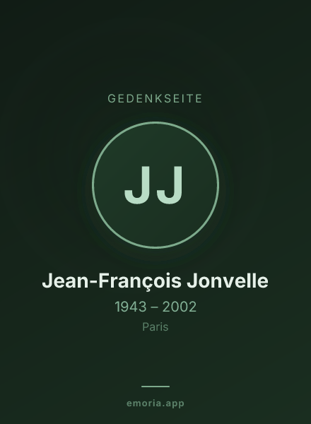 Gedenkportrait von Jean-François Jonvelle