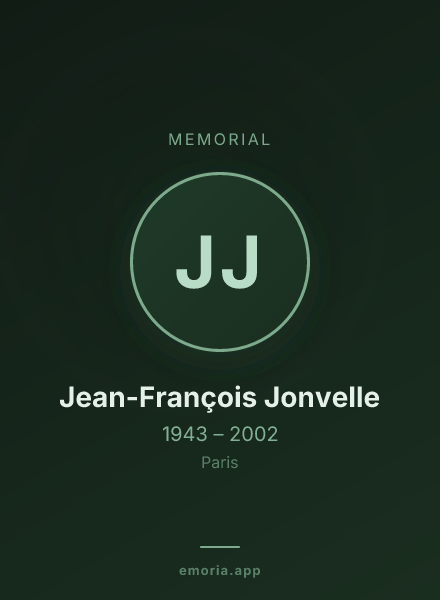 Memorial portrait of Jean-François Jonvelle