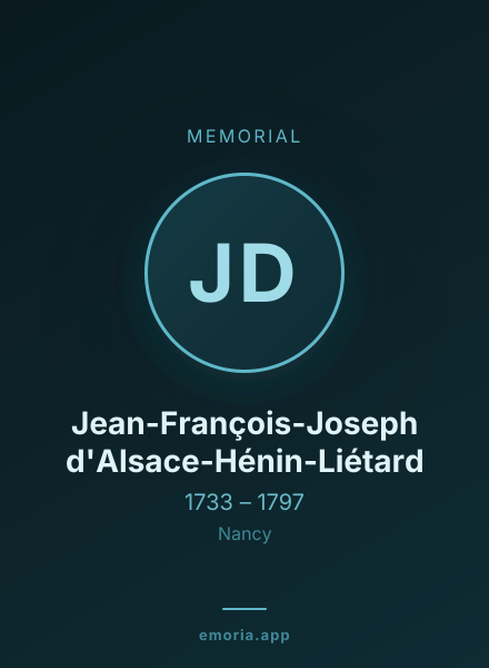 Memorial portrait of Jean-François-Joseph d'Alsace-Hénin-Liétard