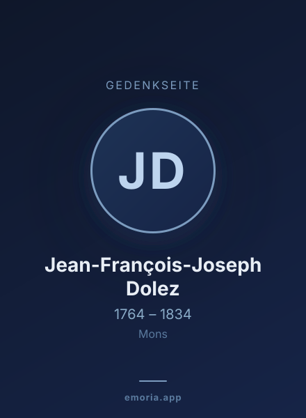 Gedenkportrait von Jean-François-Joseph Dolez