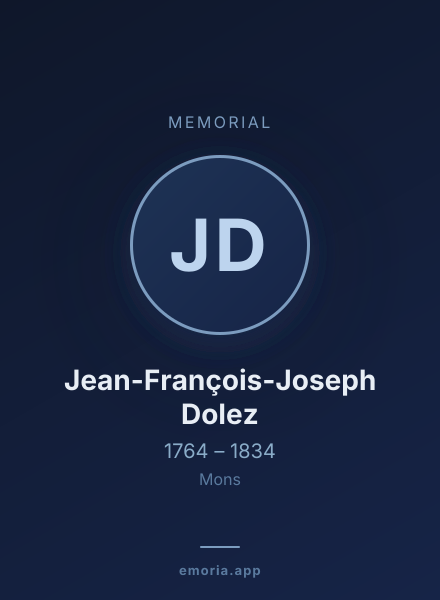 Memorial portrait of Jean-François-Joseph Dolez