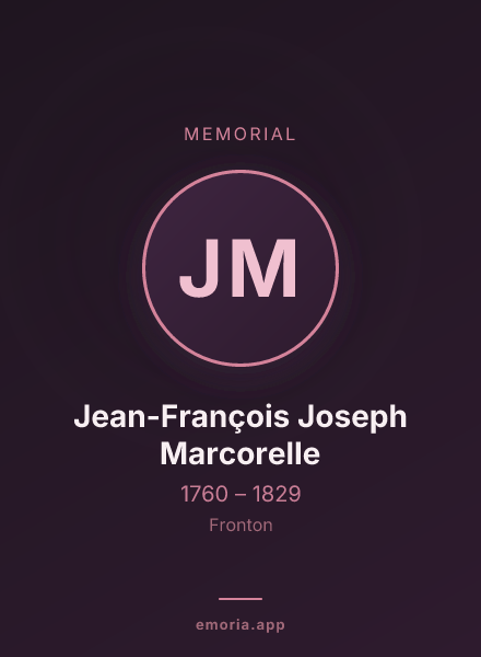 Memorial portrait of Jean-François Joseph Marcorelle