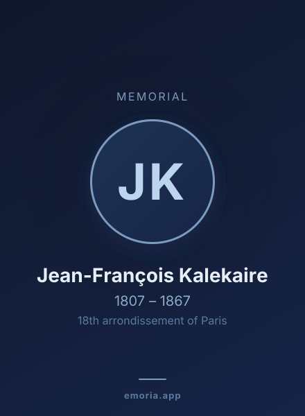 Memorial portrait of Jean-François Kalekaire