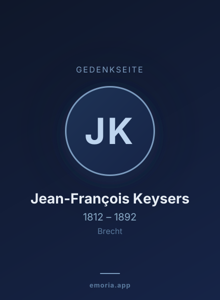 Gedenkportrait von Jean-François Keysers