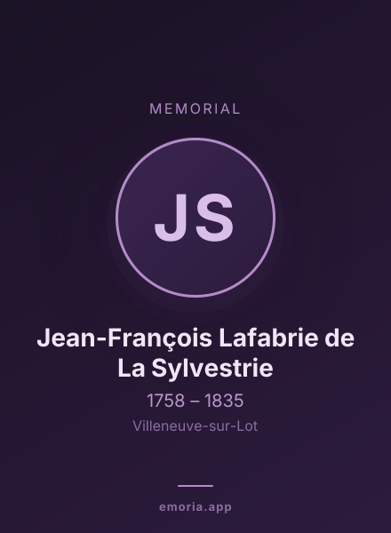 Memorial portrait of Jean-François Lafabrie de La Sylvestrie
