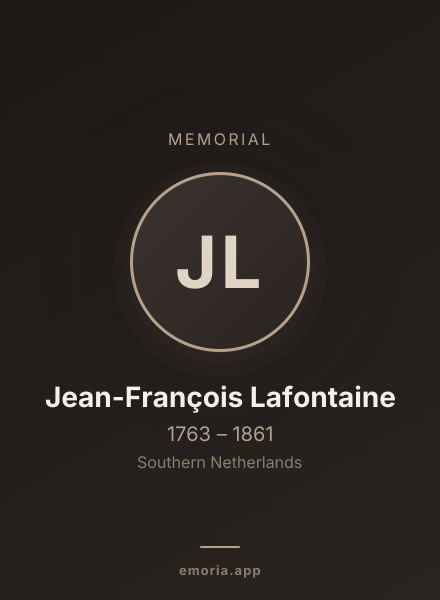 Memorial portrait of Jean-François Lafontaine
