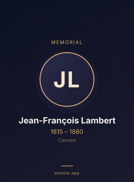 Memorial portrait of Jean-François Lambert