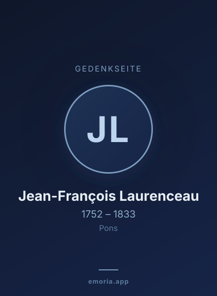 Gedenkportrait von Jean-François Laurenceau