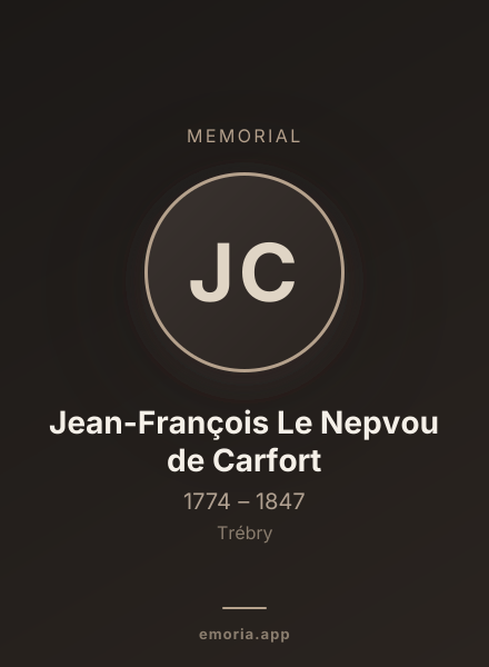 Memorial portrait of Jean-François Le Nepvou de Carfort