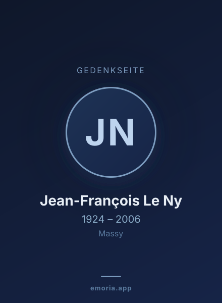 Gedenkportrait von Jean-François Le Ny