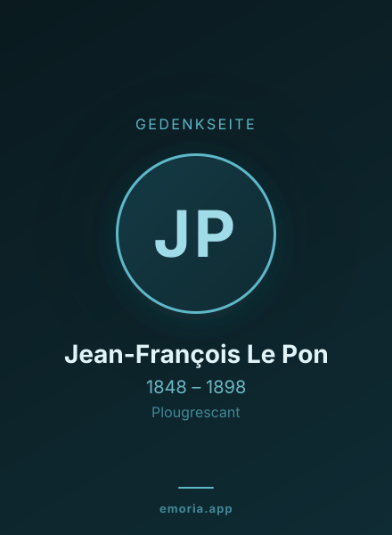 Gedenkportrait von Jean-François Le Pon