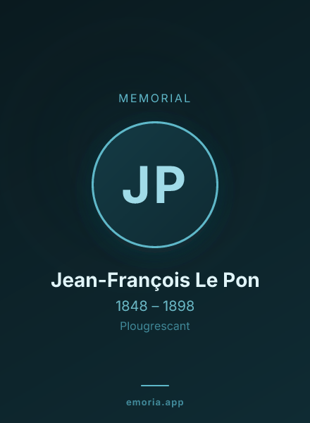 Memorial portrait of Jean-François Le Pon