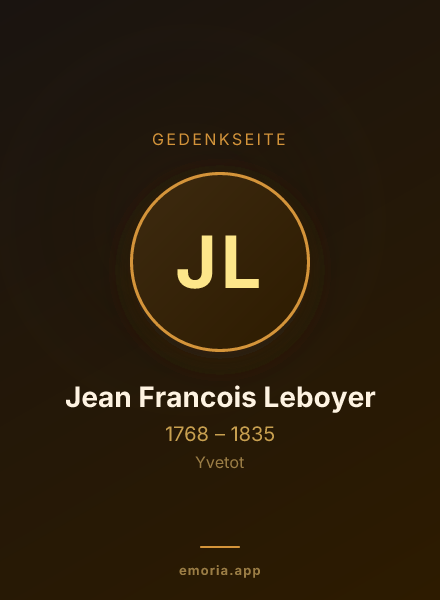 Gedenkportrait von Jean Francois Leboyer