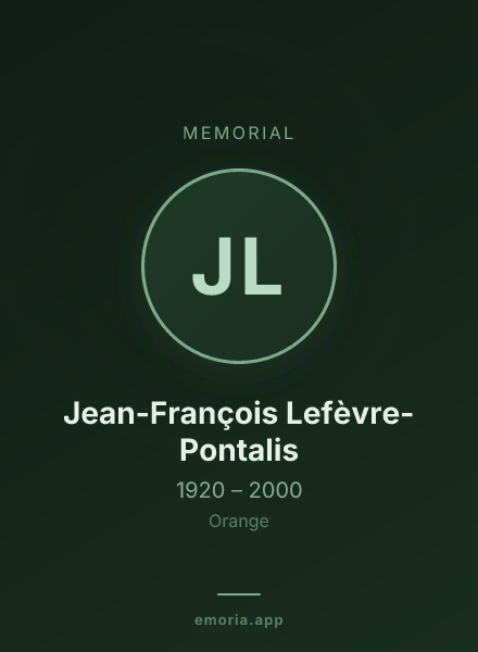 Memorial portrait of Jean-François Lefèvre-Pontalis