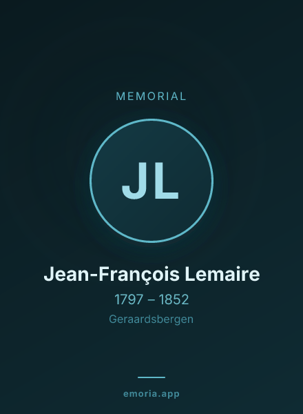 Memorial portrait of Jean-François Lemaire