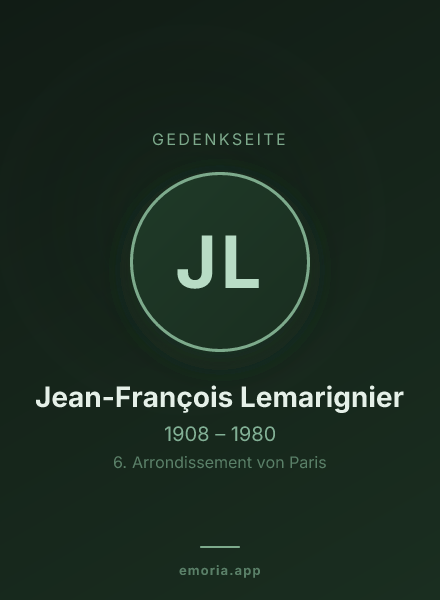 Gedenkportrait von Jean-François Lemarignier