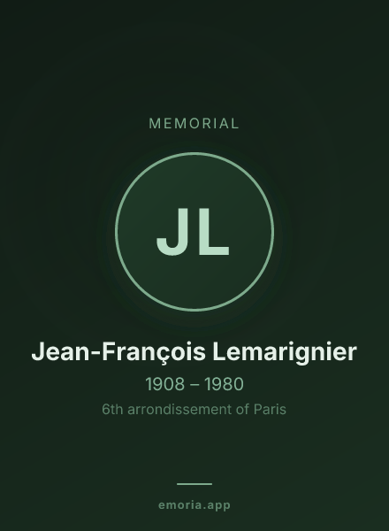 Memorial portrait of Jean-François Lemarignier