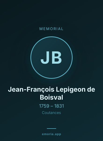 Memorial portrait of Jean-François Lepigeon de Boisval