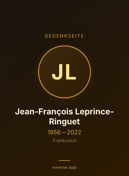 Gedenkportrait von Jean-François Leprince-Ringuet