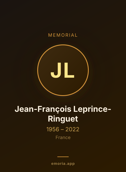 Memorial portrait of Jean-François Leprince-Ringuet