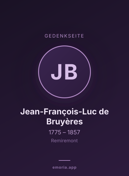 Gedenkportrait von Jean-François-Luc de Bruyères