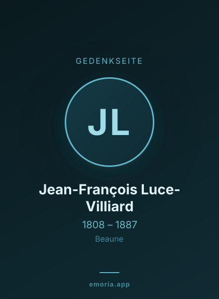Gedenkportrait von Jean-François Luce-Villiard