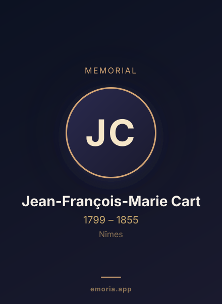 Memorial portrait of Jean-François-Marie Cart