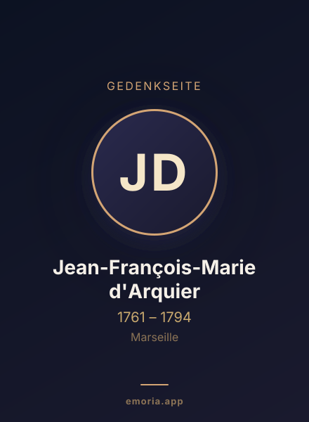Gedenkportrait von Jean-François-Marie d'Arquier