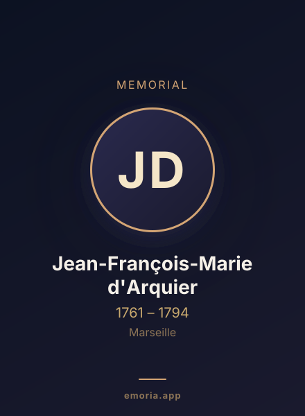 Memorial portrait of Jean-François-Marie d'Arquier