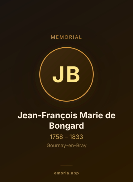 Memorial portrait of Jean-François Marie de Bongard