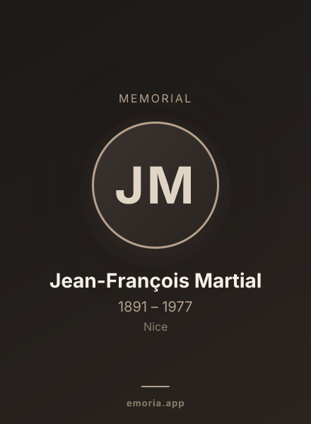Memorial portrait of Jean-François Martial
