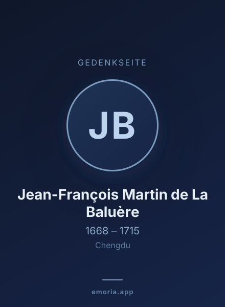 Gedenkportrait von Jean-François Martin de La Baluère
