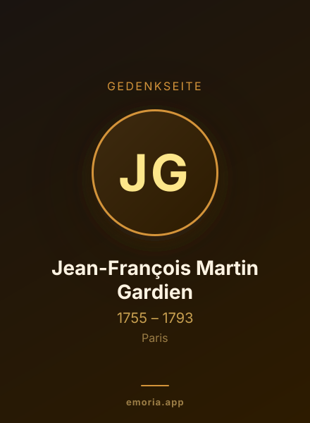 Gedenkportrait von Jean-François Martin Gardien