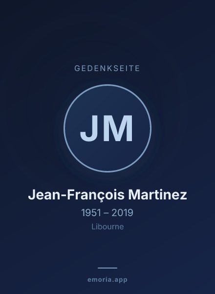 Gedenkportrait von Jean-François Martinez
