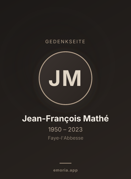Gedenkportrait von Jean-François Mathé