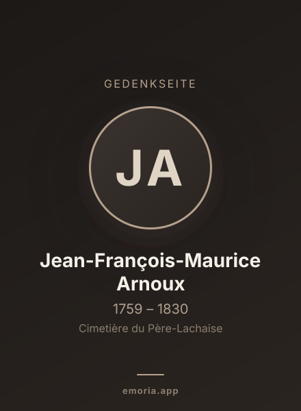 Gedenkportrait von Jean-François-Maurice Arnoux